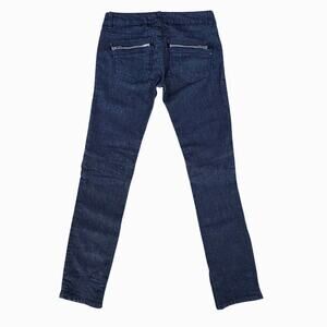 Rockstar Sushi Women's Moto Jeans Dark Denim Chunky Zippers Ankle Zip USA Sz 31